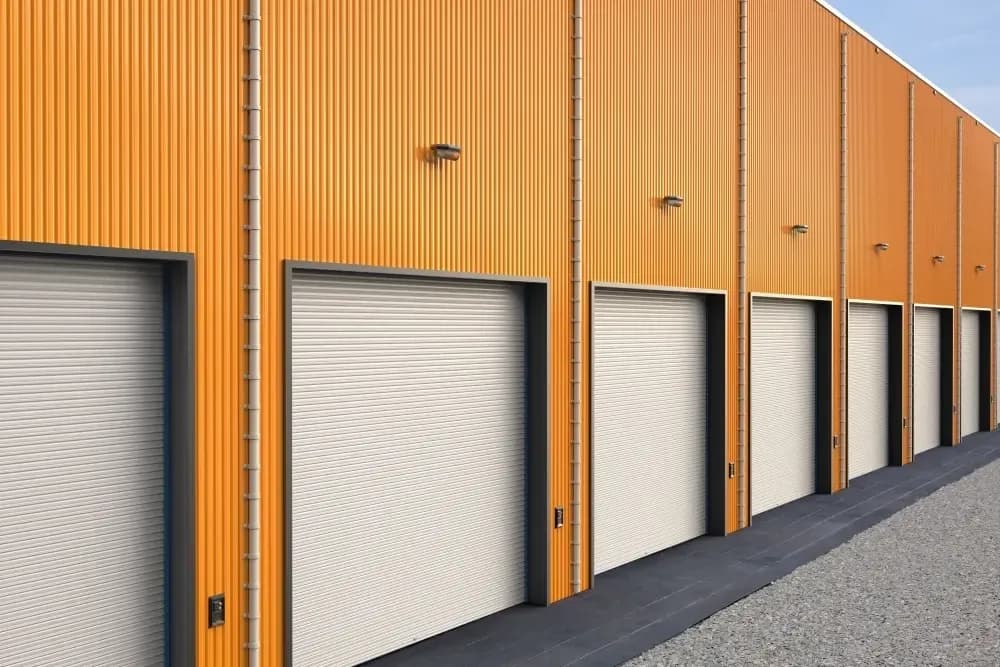 Exterior view of storage units
