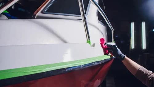 Person washing a boat